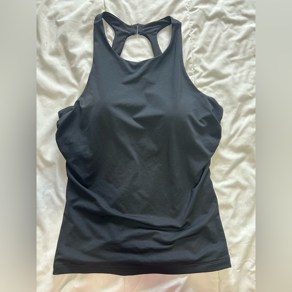 Athleta Maldives Tankini Top High Neck Black 38D/DD - Picture 4 of 6